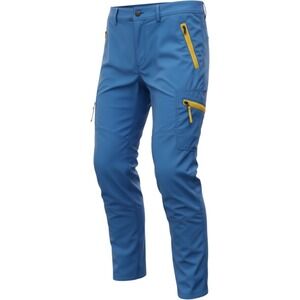 Outdoor Afro x REI Co-op Hiking Pants Mens 34x32 Blue Gold Zip Trail Cargo